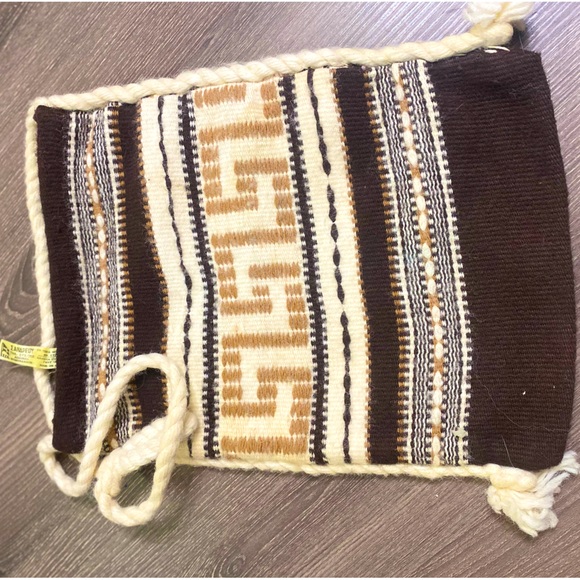 Σ.ΑΝΔΡΕΟΥ Handbags - Vintage 70s Hippie Woven Greek Artisan Bag Boho Crossbody Fringe Shoulder Purse